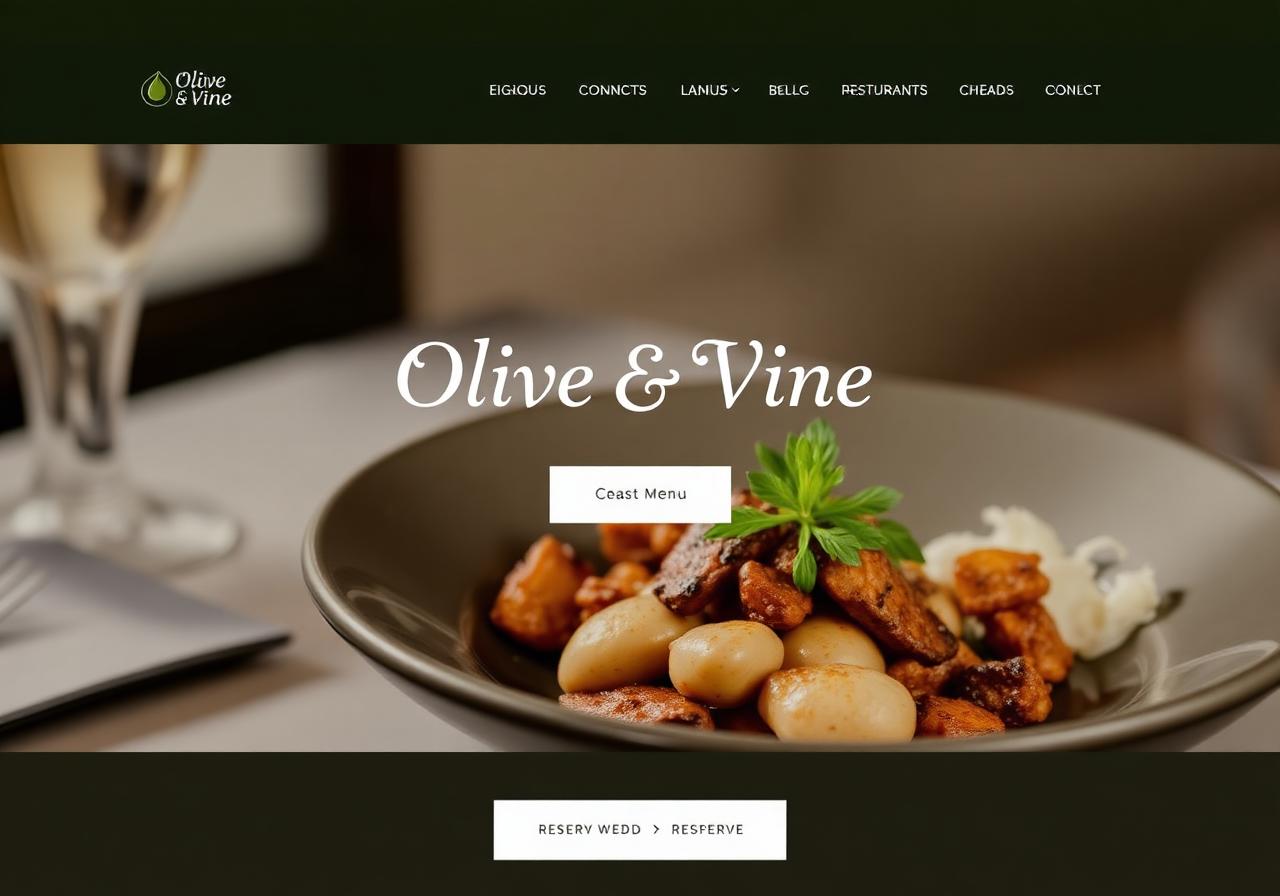 Olive & Vine template preview