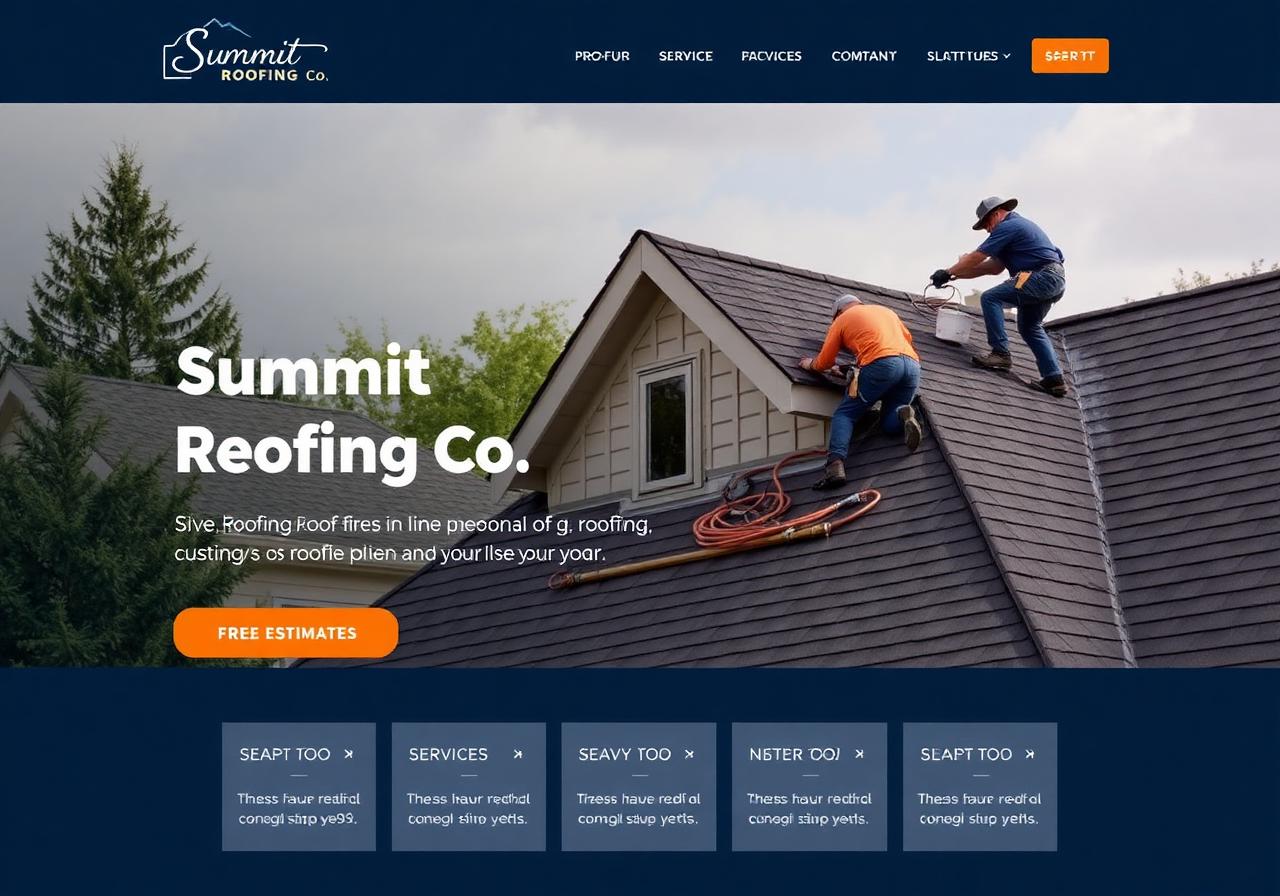 Summit Roofing template preview